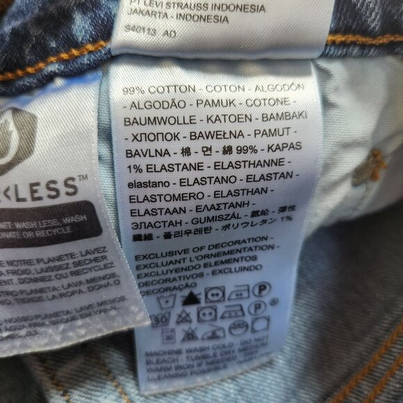 Levi's 501 Cut-Off Jeans Shorts Medium Wash Denim High Rise Button Fly 27 - Picture 5 of 7